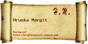 Hruska Margit névjegykártya